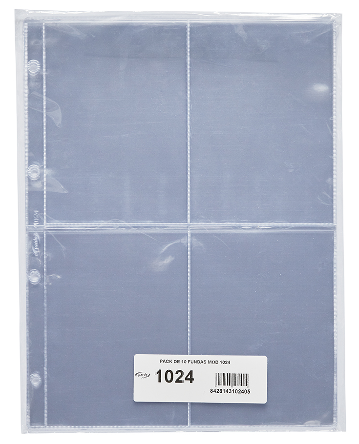 Funda protectora tamaño folio de 4 departamentos verticales